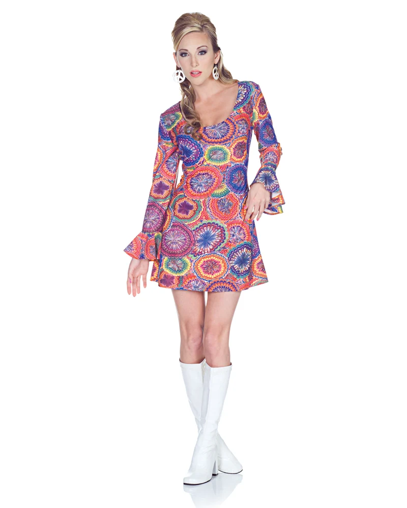 Hippie Minikleid Psychedelic