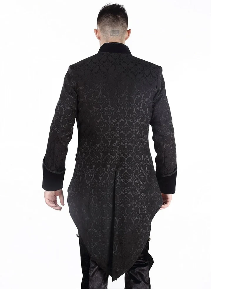 Brokat Herren Gehrock schwarz