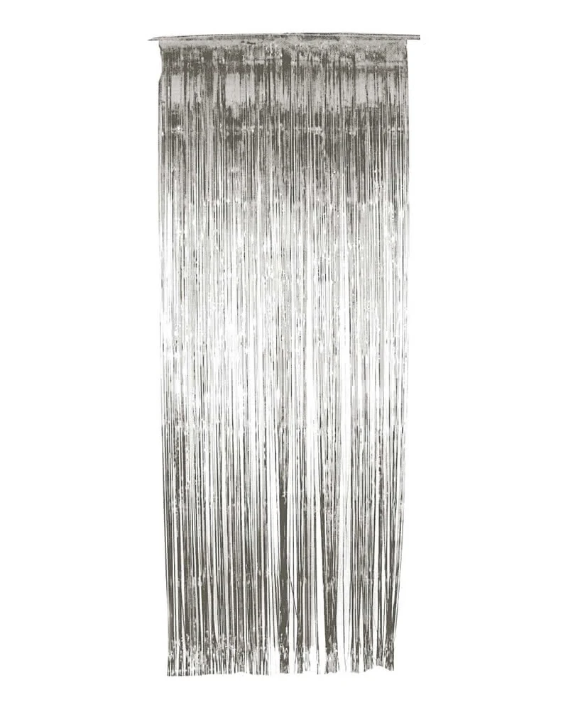 Silberner Lametta Vorhang