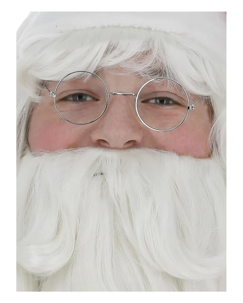 Runde Weihnachtsmann Brille ohne Gläser