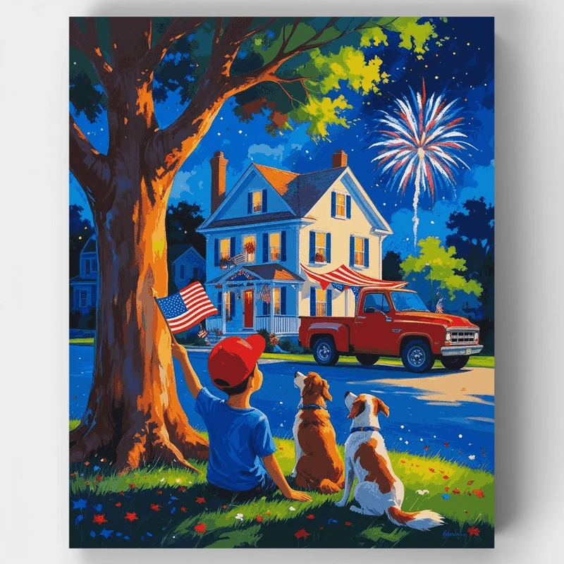 Fourth of July Celebration - Paint by Numbers Kit
