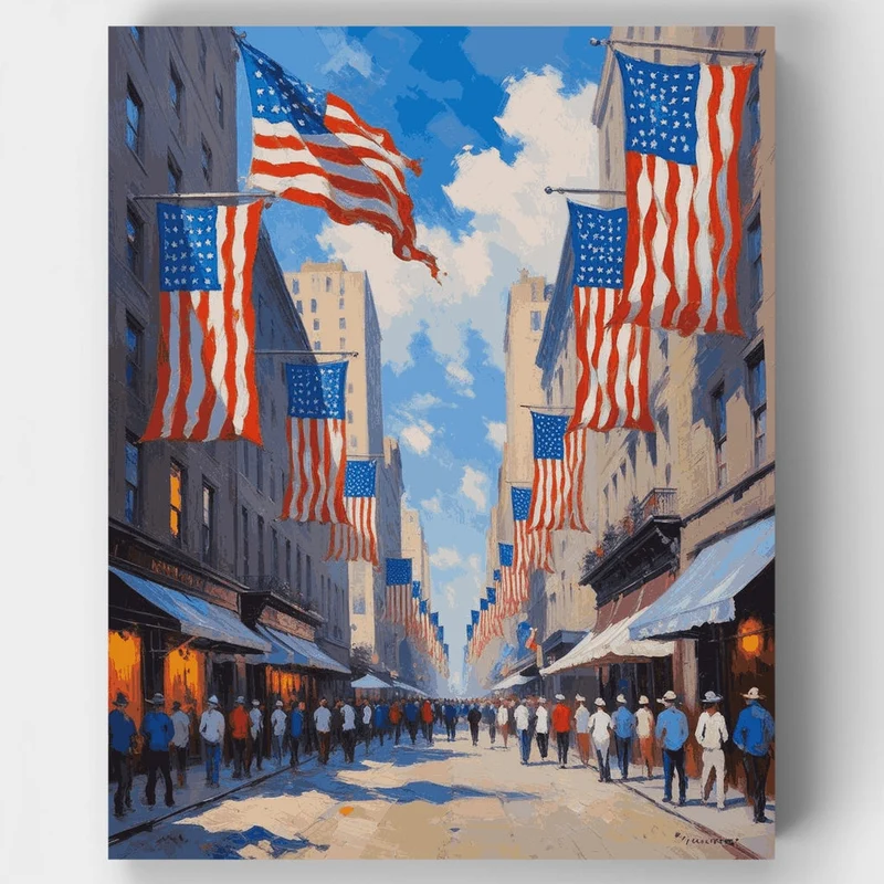 American Street Parade - Paint by Numbers Kit