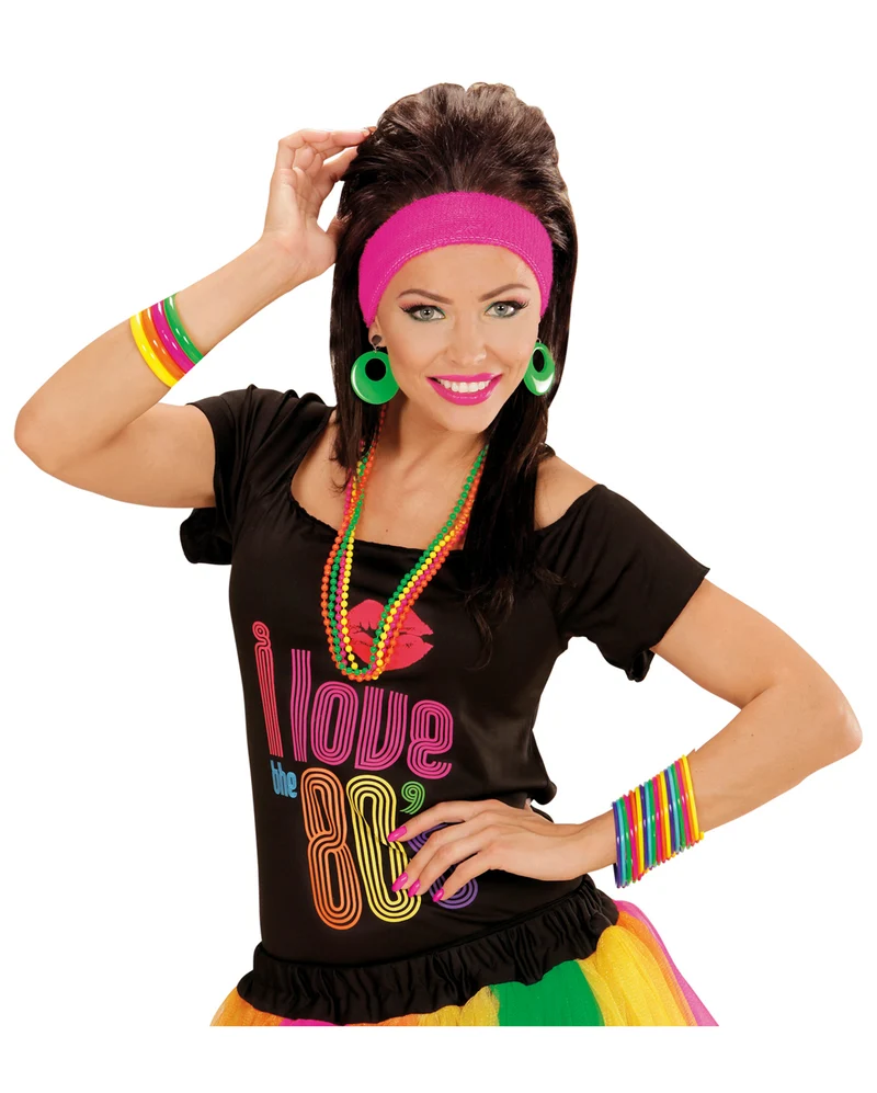 4 Perlenketten in Neonfarben