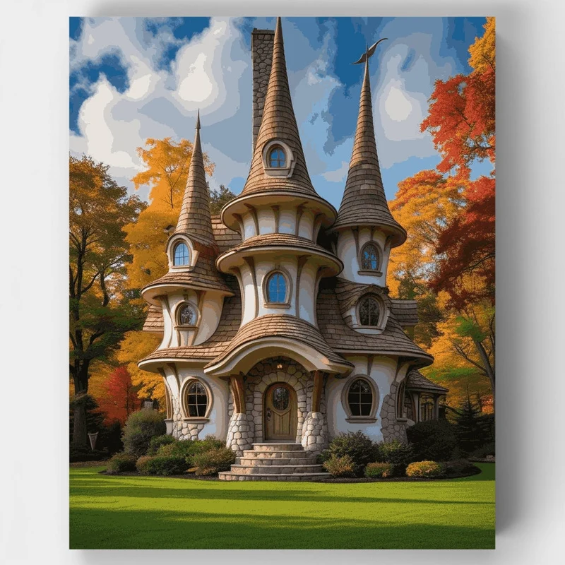 Whimsical Fairy Tale Castle - Paint by Numbers Kit
