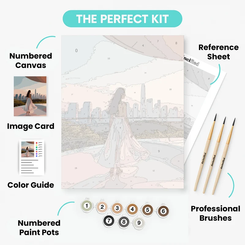 Dubai Skyline Elegance - Paint by Numbers Kit