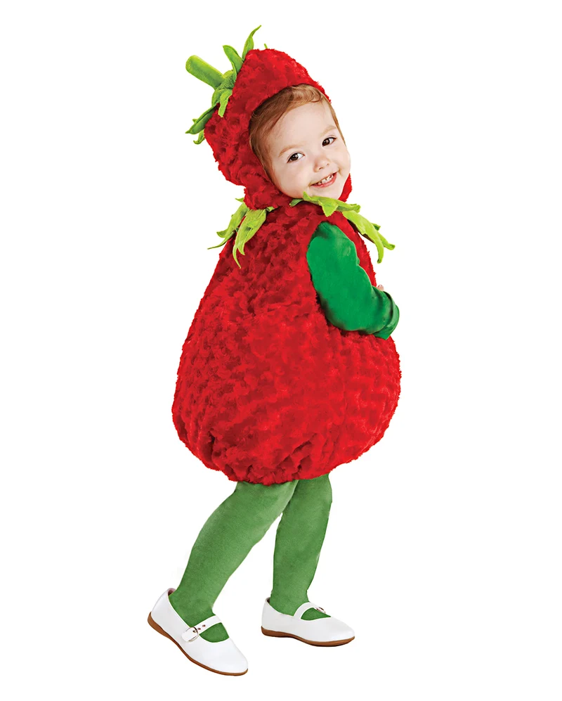 Zuckersüßes Erdbeeren Babykostüm