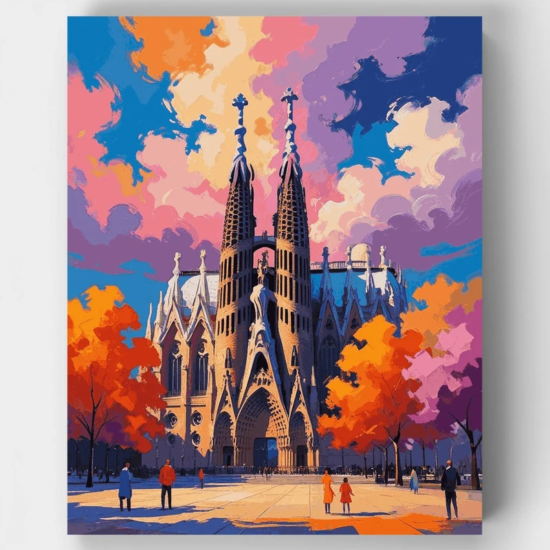 Sagrada Familia Barcelona - Paint by Numbers Kit
