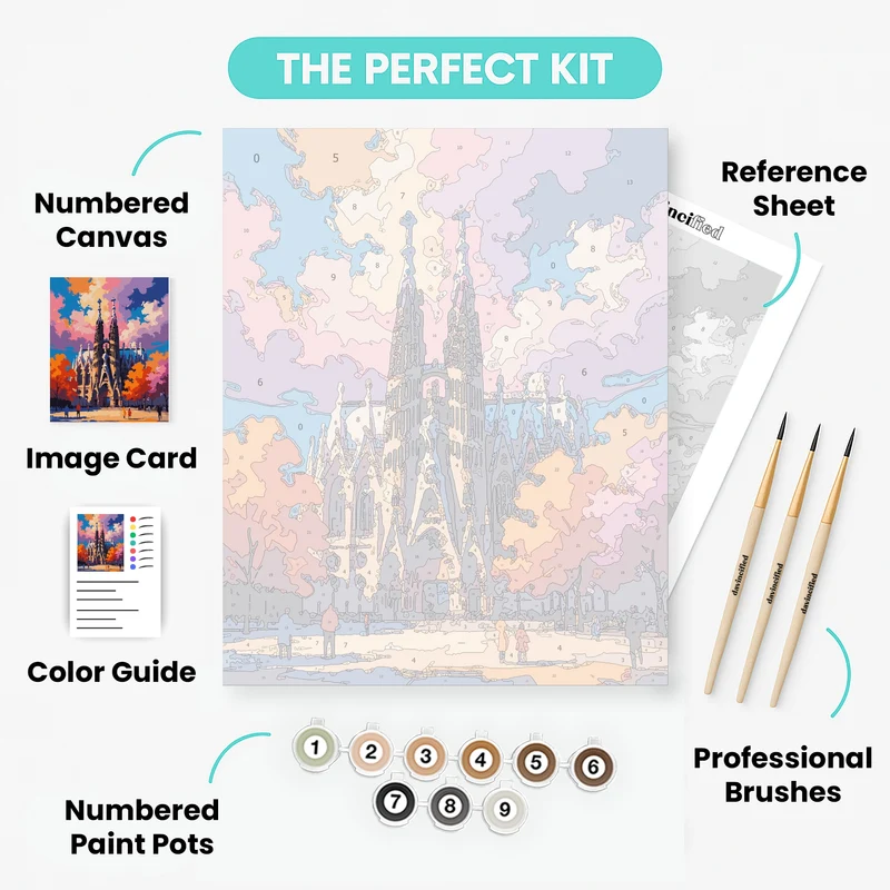 Sagrada Familia Barcelona - Paint by Numbers Kit