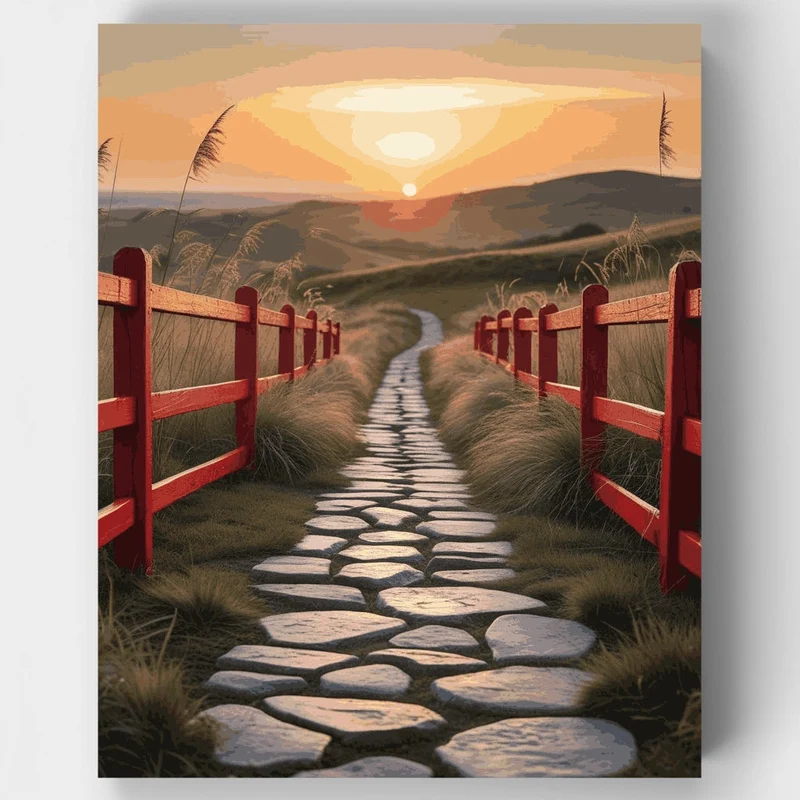Sunset Stone Path - Paint by Numbers Kit