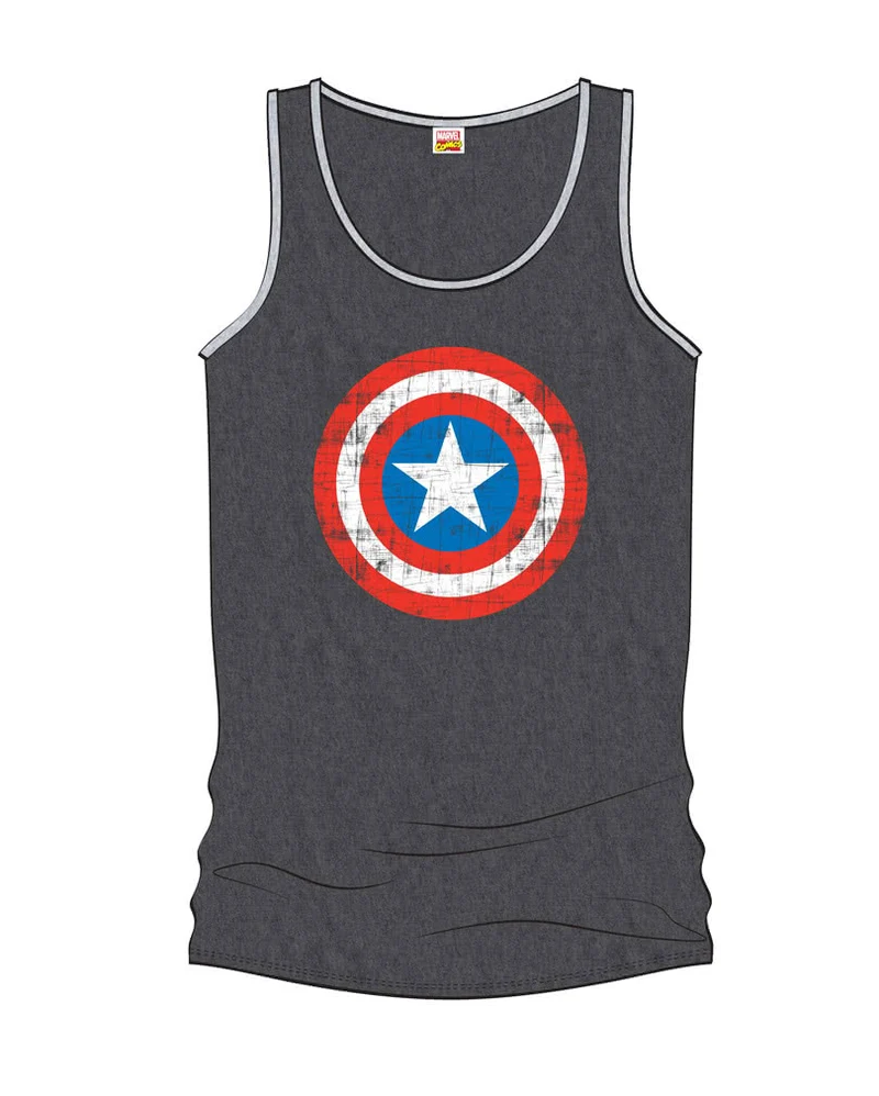 Captain America Herren Tank Top grau