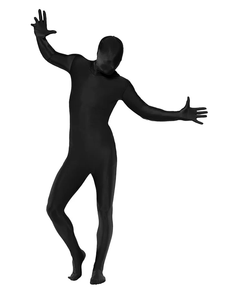 Second Skin Suit mit Gürteltasche in Schwarz