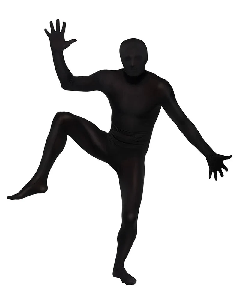 Second Skin Suit mit Gürteltasche in Schwarz