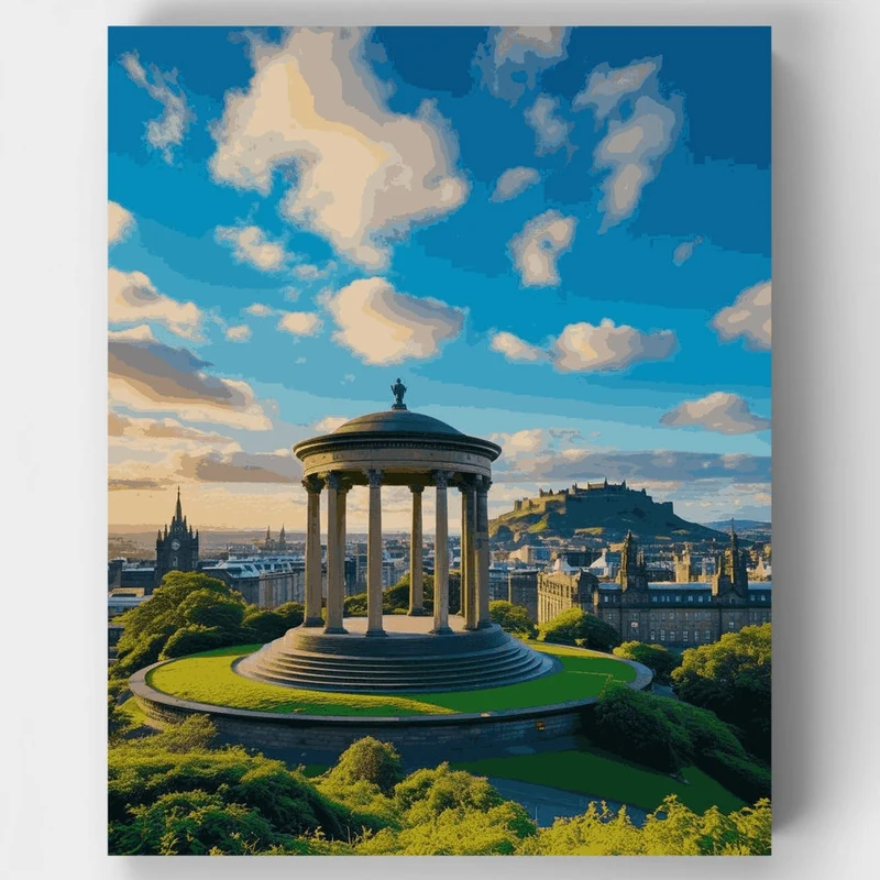 Edinburgh Dugald Stewart Monument - Paint by Numbers Kit