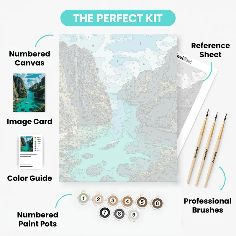 Tropical Lagoon Paradise - Paint by Numbers Kit