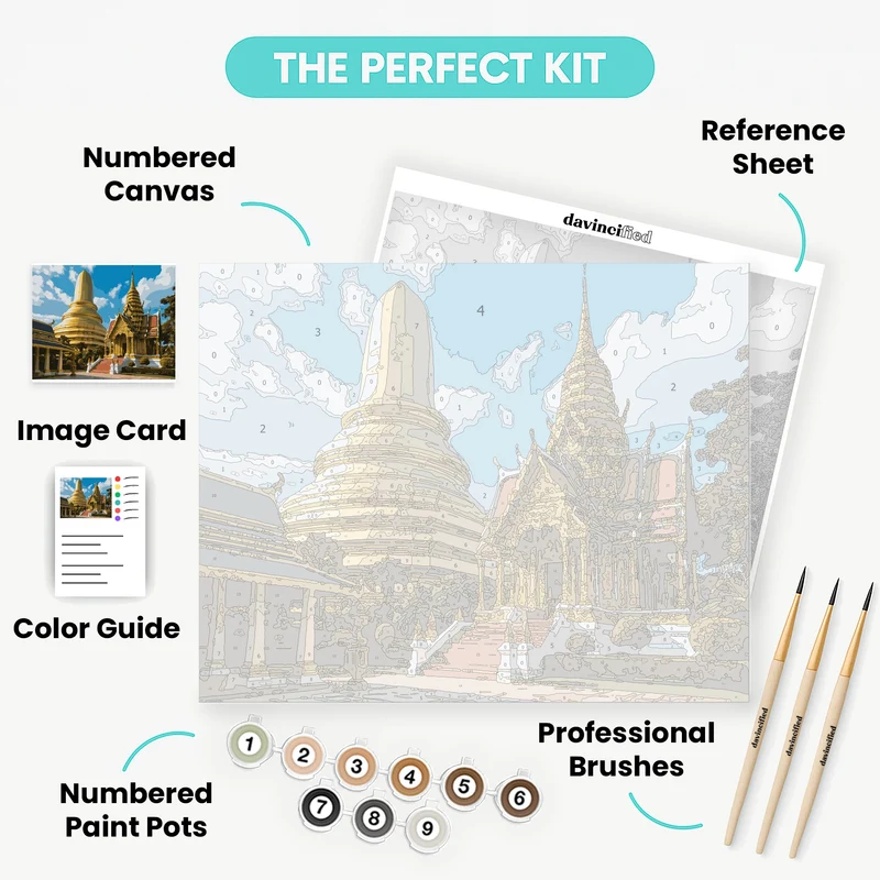 Thai Temple Complex - Paint by Numbers Kit