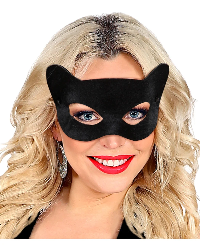 Schwarze Katzenaugen Maske