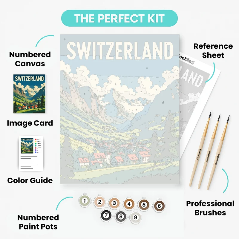 Switzerland - Paint by Numbers Kit