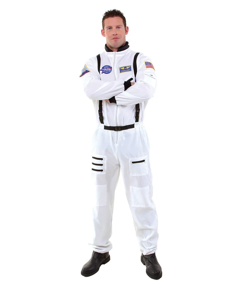 Astronauten Overall Kostüm weiß