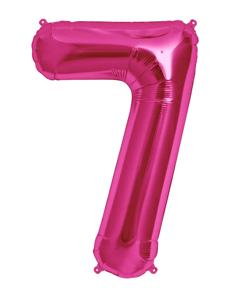 Folienballon Zahl 7 Pink