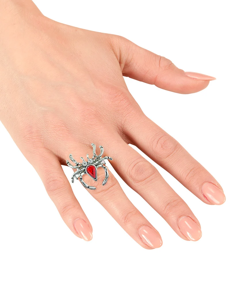 Spinnen Ring mit Strass