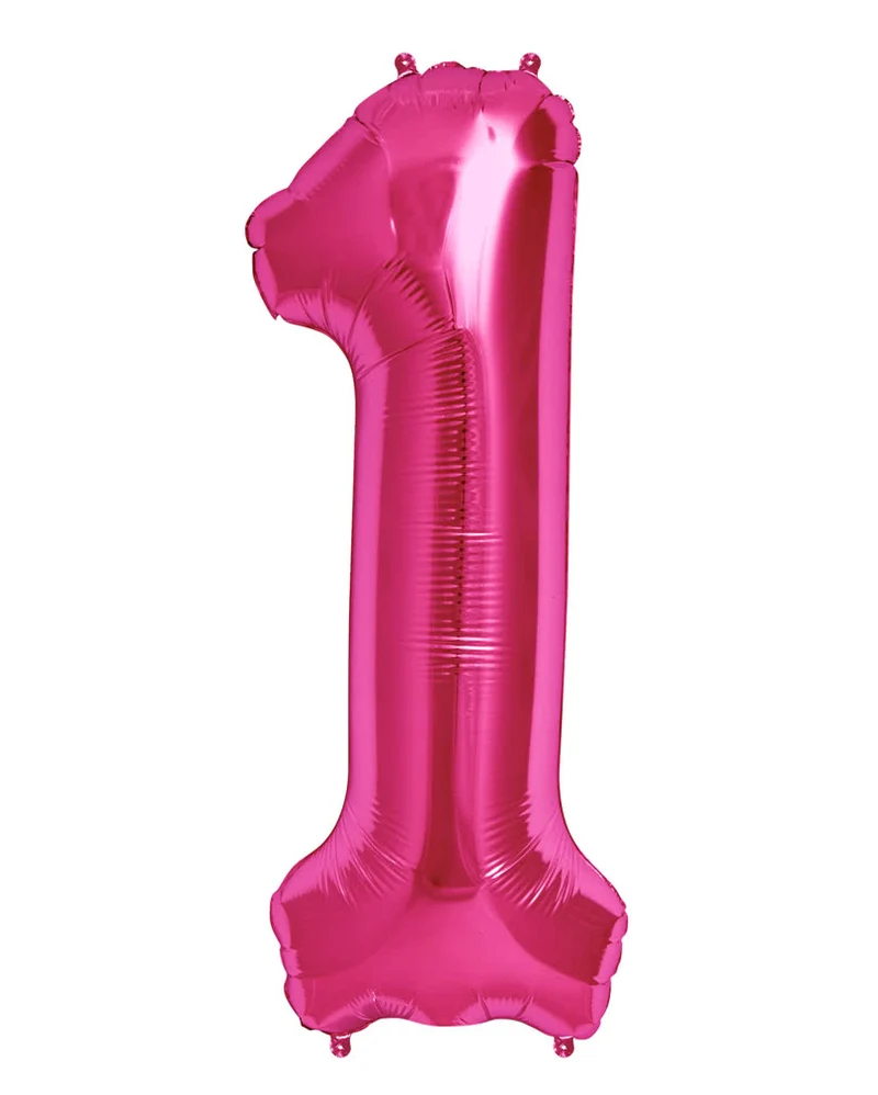 Folienballon Zahl 1 Pink