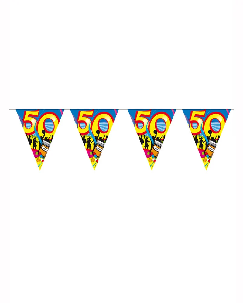 Geburtstagsgirlande Swirls 50 Jahre