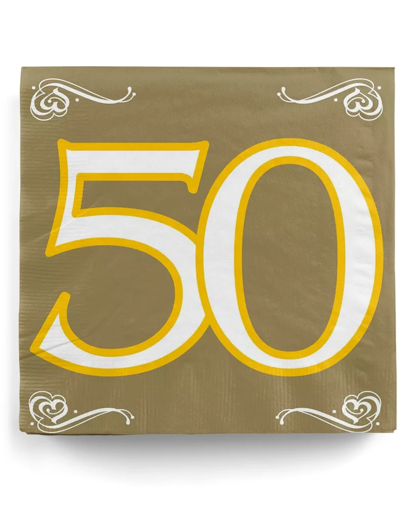 Goldene 50er Servietten