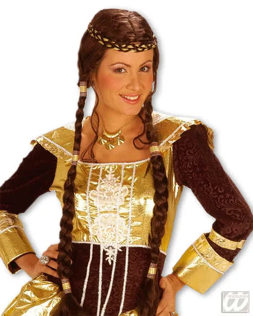 Rapunzel Zopfperücke Braun