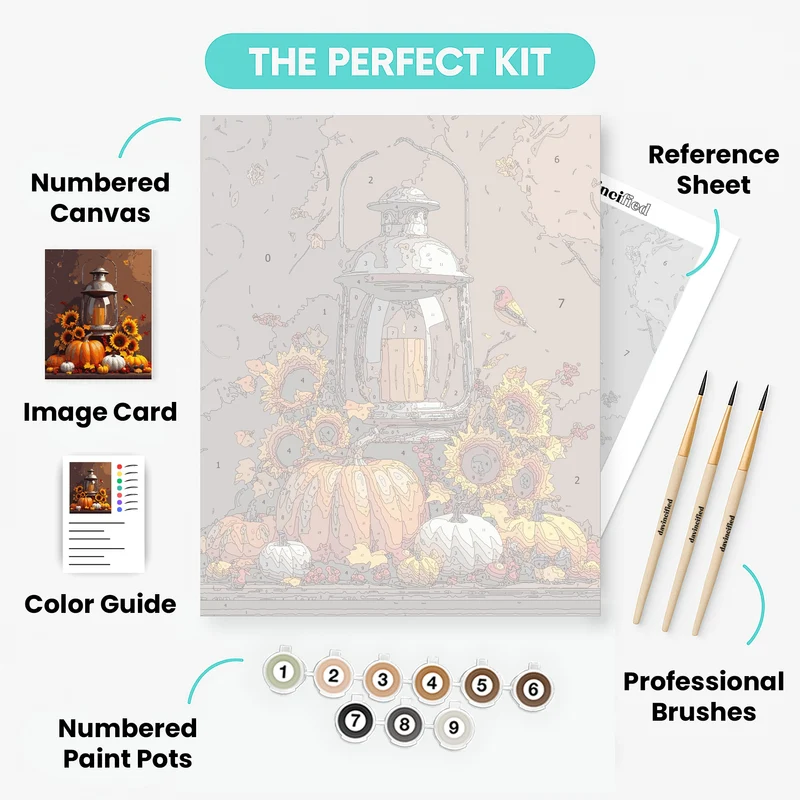 Autumn Harvest Lantern - Paint by Numbers Kit