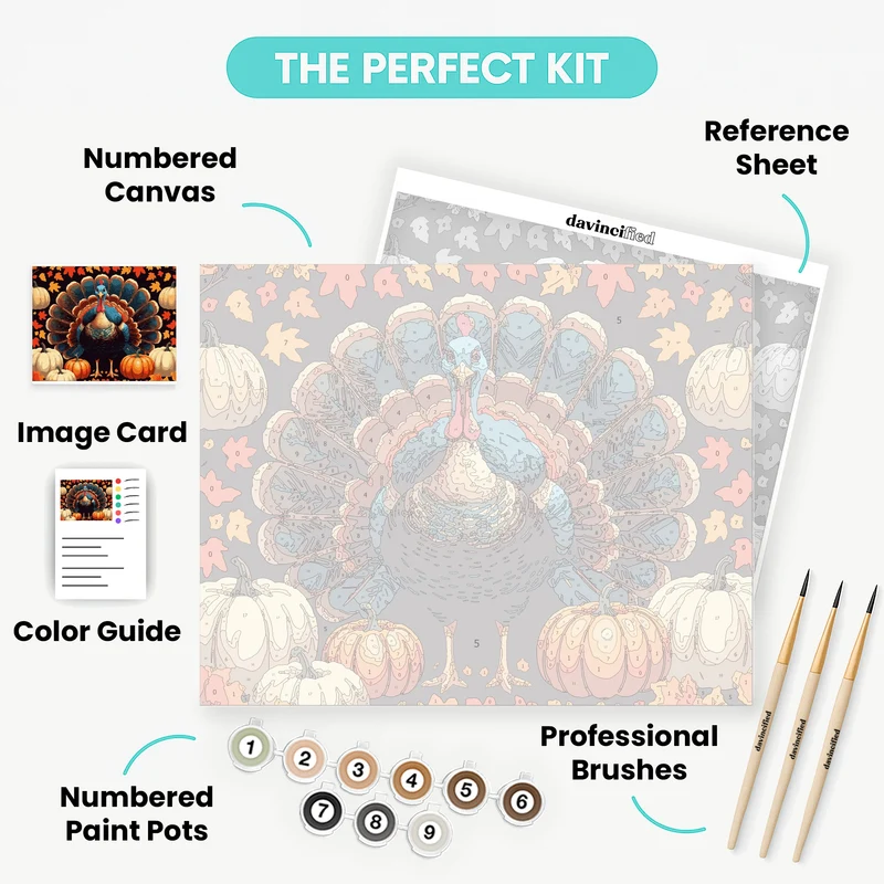 Thanksgiving Turkey - Paint by Numbers Kit