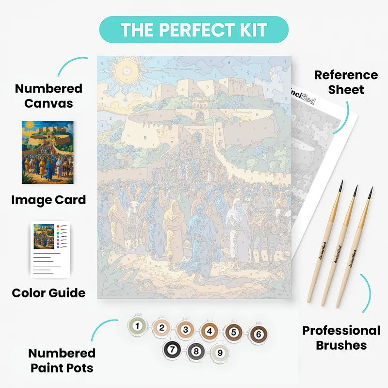 Ancient Fortress Pilgrimage - Paint by Numbers Kit