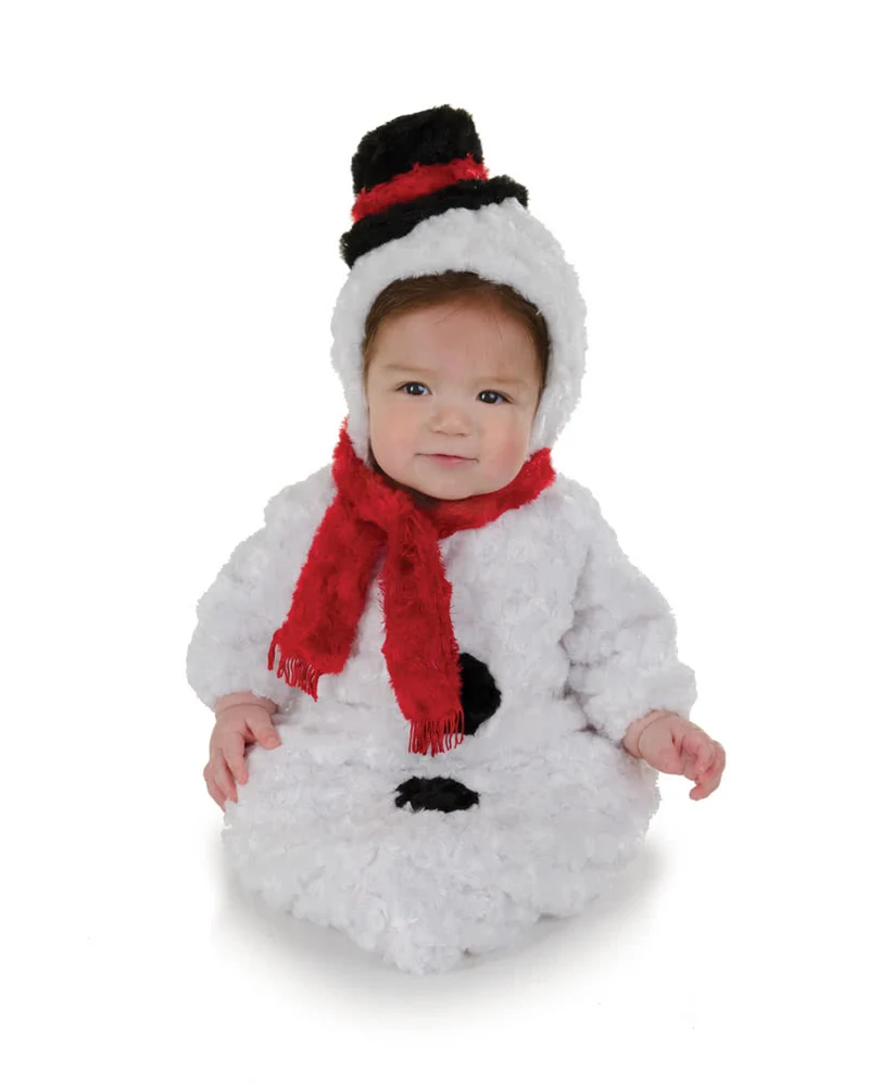Flauschiger Schneemann Babysack