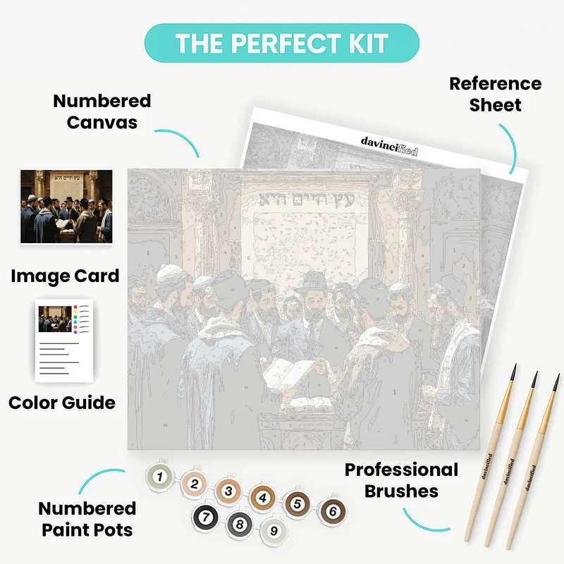 Jewish Torah Study - Paint by Numbers Kit