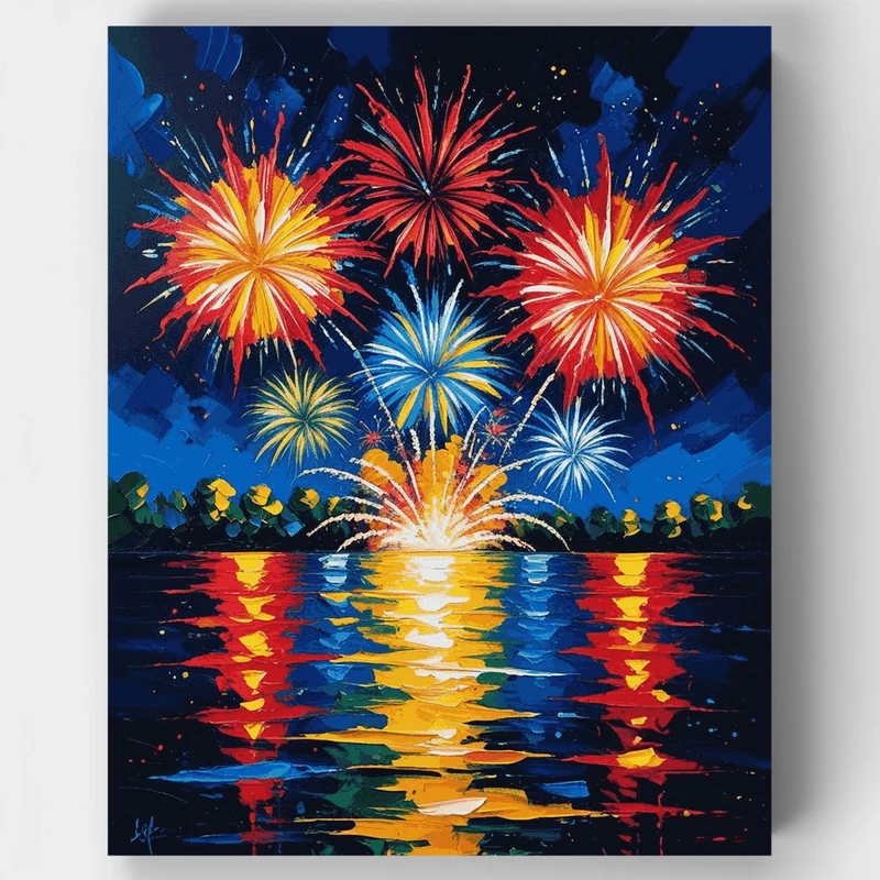 Fireworks Celebration - Paint by Numbers Kit