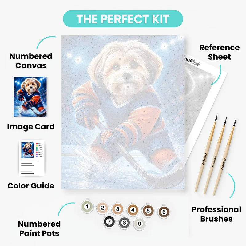 Hockey Champion Pet - Custom Paint by Numbers Kit