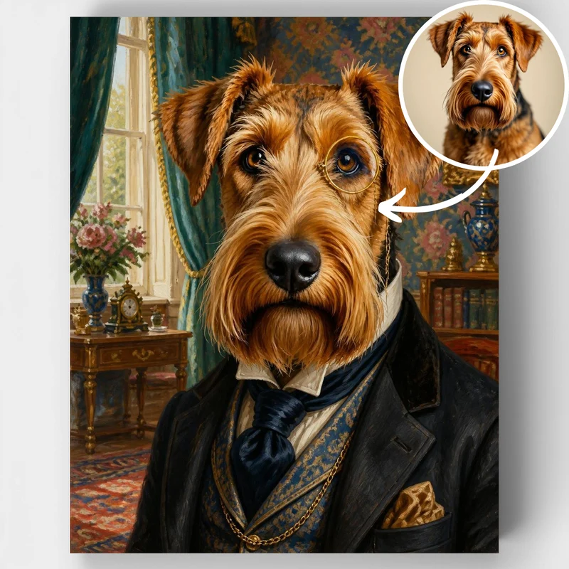 Distinguished Gentleman Pet - Custom Paint by Numbers Kit