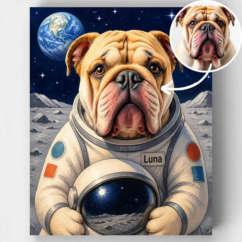 Space Explorer Pet - Custom Paint by Numbers Kit