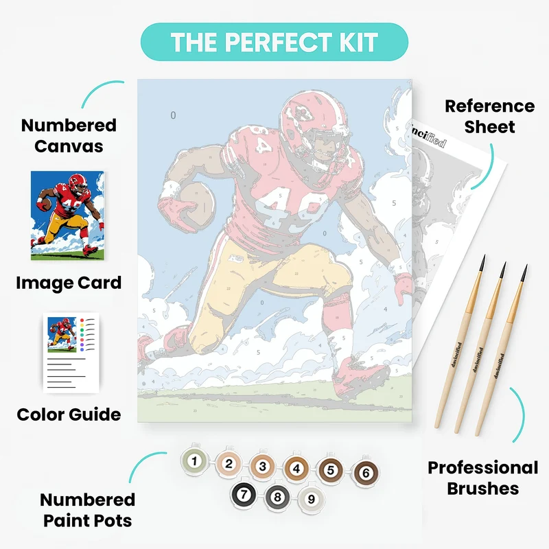 NFL Football Player - Paint by Numbers Kit