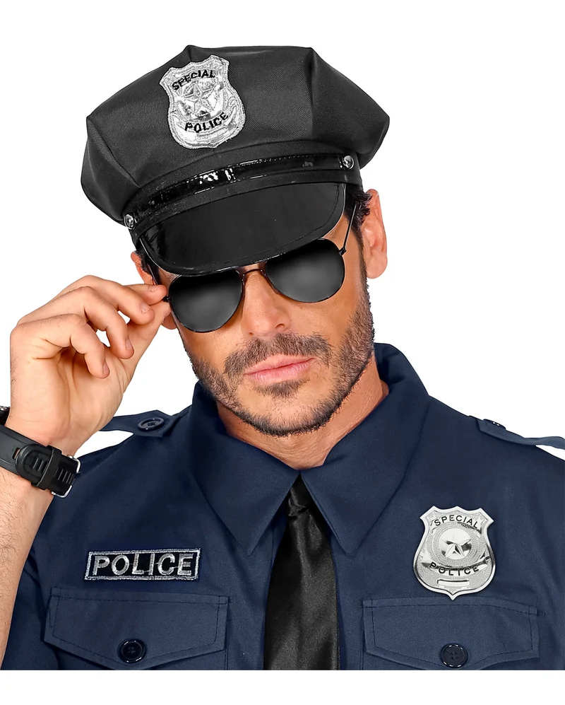 Glänzende Polizeimarke