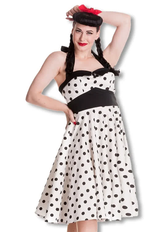 Polka Dot Neckholder Kleid XXL