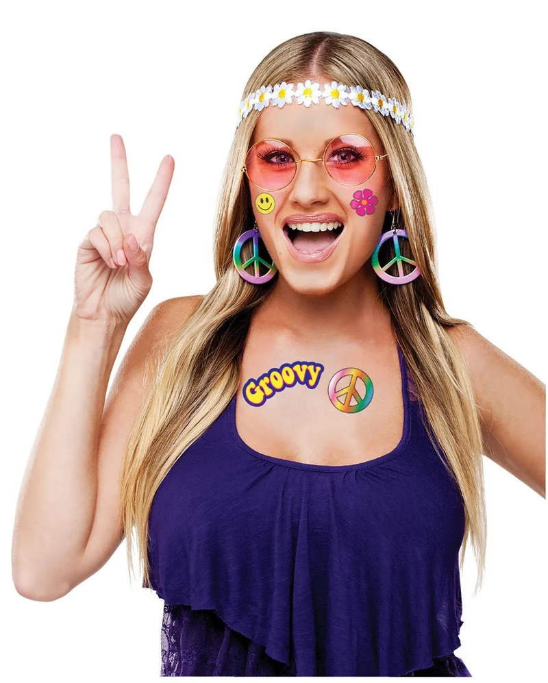 60er Jahre Hippie Zubehör Set