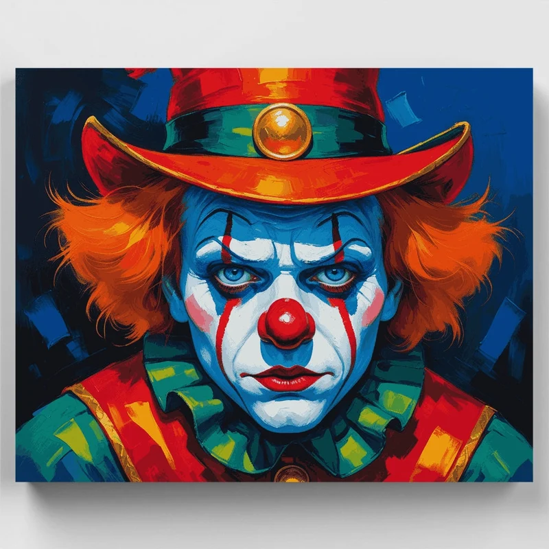 Creepy Carnival Clown - Paint by Numbers Kit