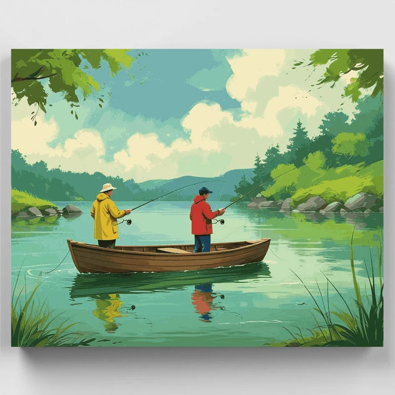 Peaceful Fishing Day - Paint by Numbers Kit