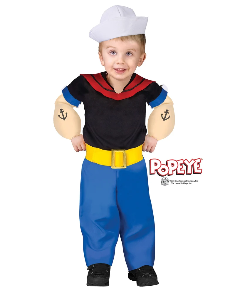 Original Popeye Kleinkinder Kostüm
