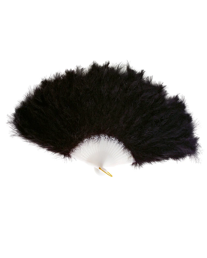 Federfächer Schwarz
