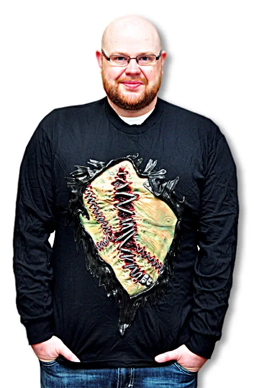 Monsterbrust Shirt mit Latex Applikation