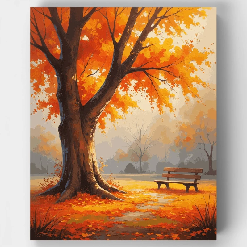 Autumn Park Serenity - Paint by Numbers Kit