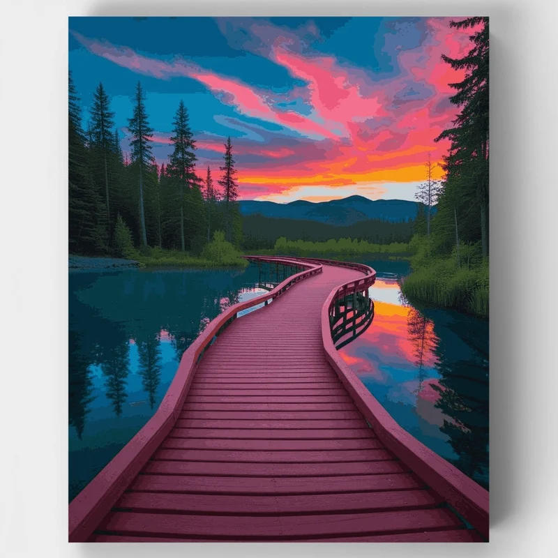 Sunset Boardwalk - Paint by Numbers Kit