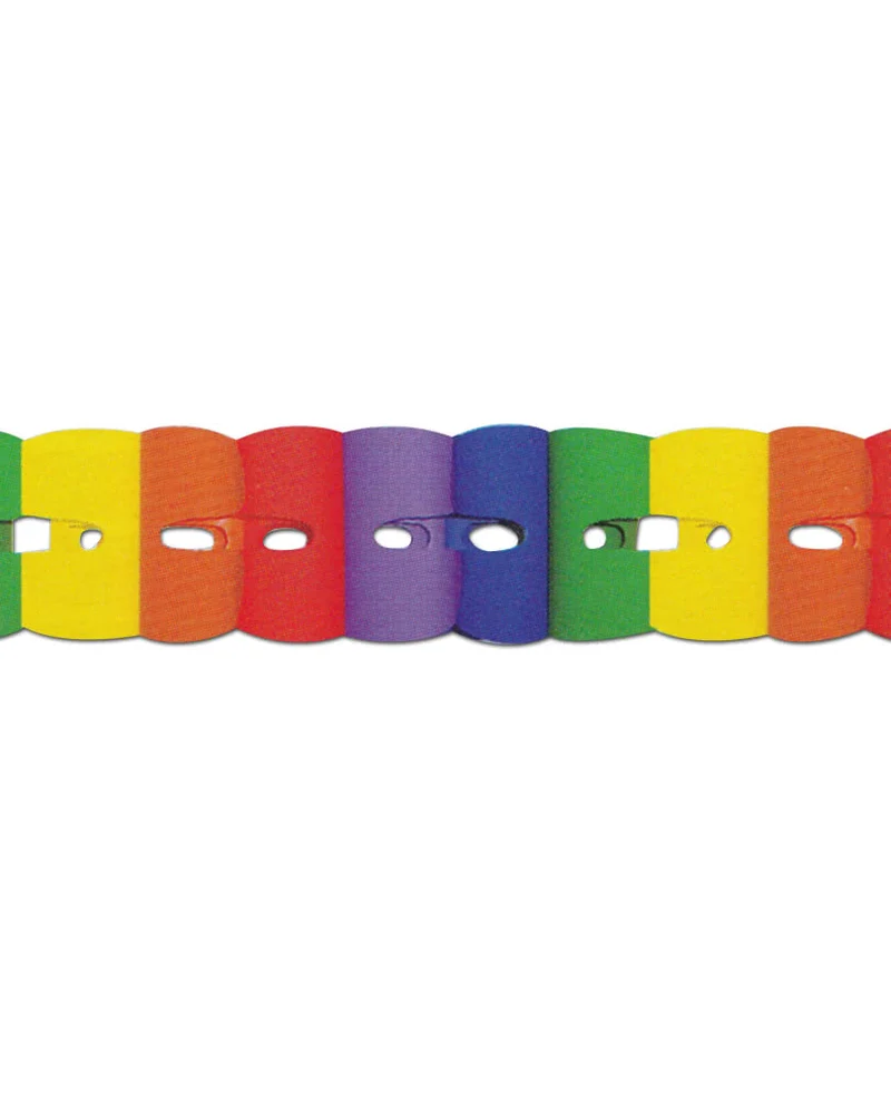 Regenbogen Papier Girlande 3m