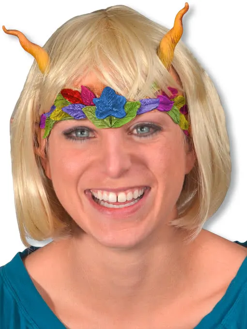 Feen Halbmaske mit Perücke